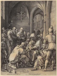 Adoration des mages, planche 5 de la série « La Vie de la Vierge Marie »