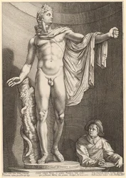 Apollon du Belvédère, planche 3 de « Trois statues antiques de Rome »