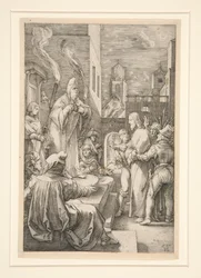 Le Christ devant Caïphe, planche 4 de la série La Passion du Christ