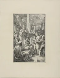 Christ devant Caïphe, planche quatre de La Passion du Christ