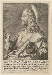 Le Christ en Salvator Mundi, planche 7 de la série « Le Christ, les douze apôtres et Paul »