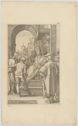 Le Christ devant Pilate, feuille n° 5 de la série « La Passion »