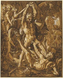 Hercule tuant Cacus