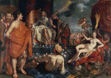 Hermès présentant Pandore au roi Épiméthée, 1611