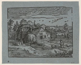 Paysage avec une ferme