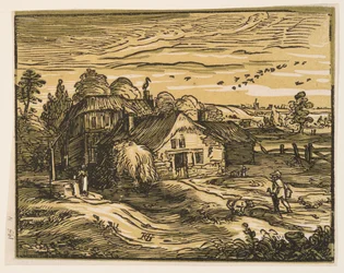 Paysage avec une ferme
