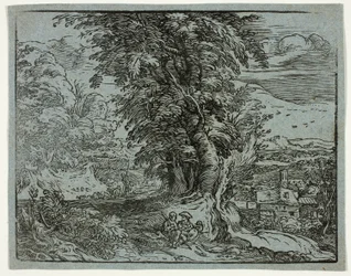 Paysage avec un couple de bergers, de Quatre petits paysages