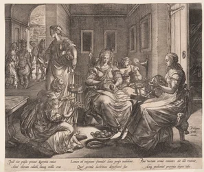 Lucrèce et ses femmes qui filent, extrait de L