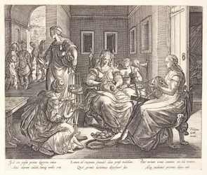 Lucrèce file avec ses dames de compagnie