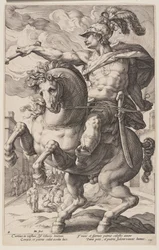 Marcus Curtius à cheval, extrait de Les héros romains