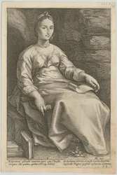 Mélpomène, feuille n° 3 de la série « Les neuf Muses »