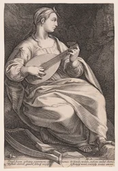 Terpsichore, la muse de la danse, extrait des Neuf Muses