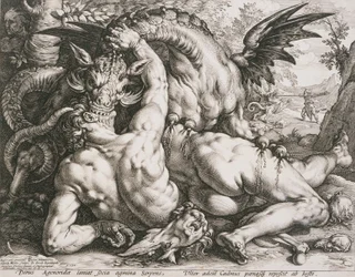 Le dragon dévorant les compagnons de Cadmos