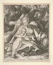 La Sainte Famille sous le cerisier / Repos pendant la fuite en Égypte sous un cerisier