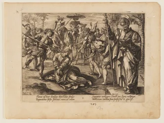 Le martyre de saint Thomas, extrait du Martyre du Christ et des Apôtres