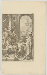 La moquerie du Christ, planche 7 de la série « La Passion »
