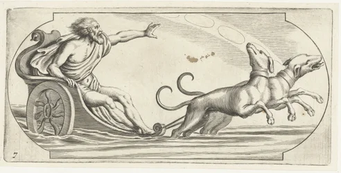 Un dieu de la mer sur un char