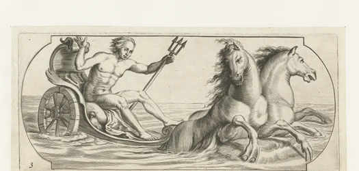 Neptune sur un char (Nouveau Livre des Dieux et Déesses De la Marine)