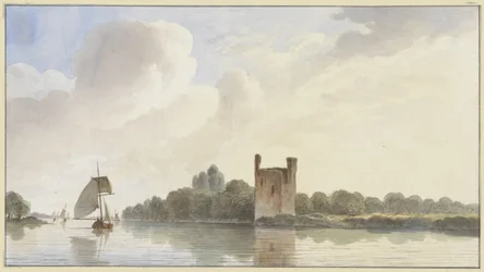 Ruine de la maison de Merwede près de Dordrecht sur la Meuse