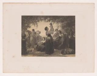 Femmes italiennes à une table