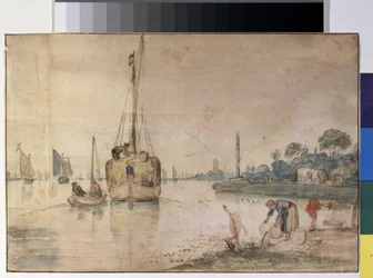 Une péniche transportant du foin