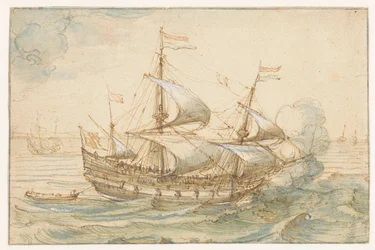 Navire de guerre en mer