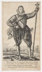 Porteur de pique, face à droite, 1583