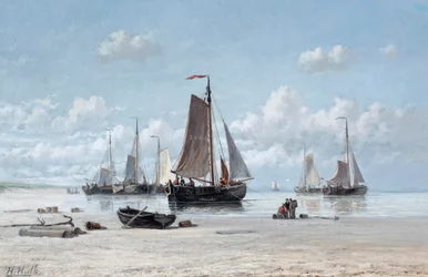 Bateaux de pêche sur la plage, Zandvoort