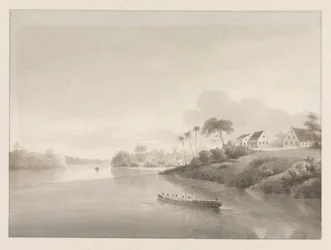 Vue sur plusieurs maisons au bord d