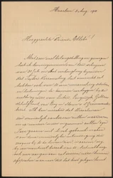 Lettre à August Allebé