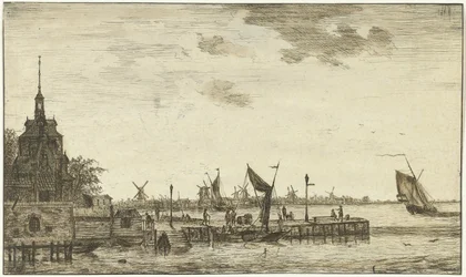Vue du port à Oude Hooft à Rotterdam