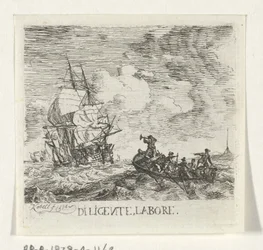 Eau tumultueuse avec différents bateaux