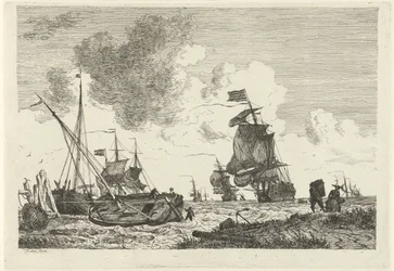 Paysage marin par vent fort