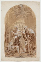 Saint Pierre baptise Saint Processus et Saint Martianus