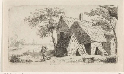 Homme avec chien près d