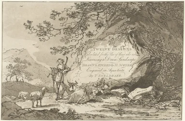 Bergère dans un paysage, Douze dessins calculés pour l