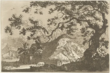 Paysage avec deux fermes