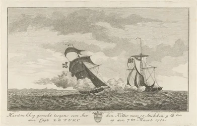Combat contre un cotre puissant, 1782