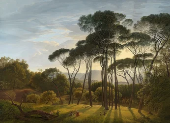 Paysage italien avec des pins, 1807
