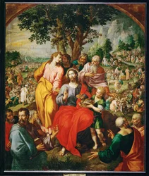 Le repas des cinq mille (peinture sur toile)