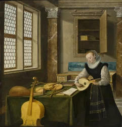 Dame jouant du luth