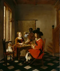 Le jeu de cartes, vers 1660