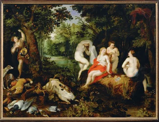 Diana, se reposant après la chasse (peinture sur toile)
