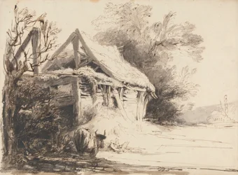 Une Vieille Grange, Arbres et Vache