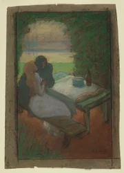 Amoureux dans une tonnelle