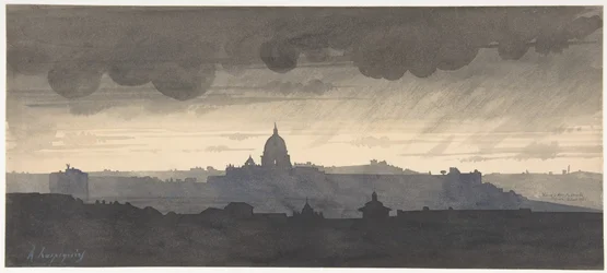 Saint-Pierre vu du Pincio, Rome