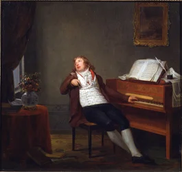 Portrait du pianiste et compositeur Johann Ladislaus Dussek (1760-1812) par Danloux, Henri-Pierre (1753-1809)