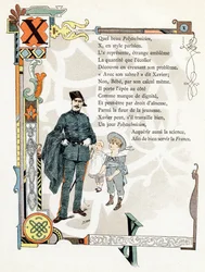 Illustration pour "Alphabet des bons exemples", vers 1890