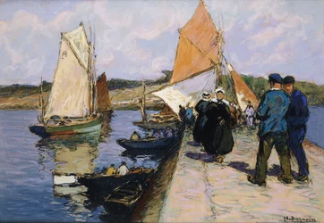 Pêcheurs sur un Quai