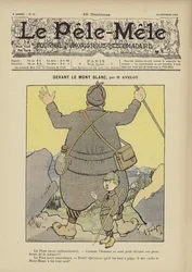 Devant le Mont Blanc. Illustration pour Le Pêle-Mêle, 1902